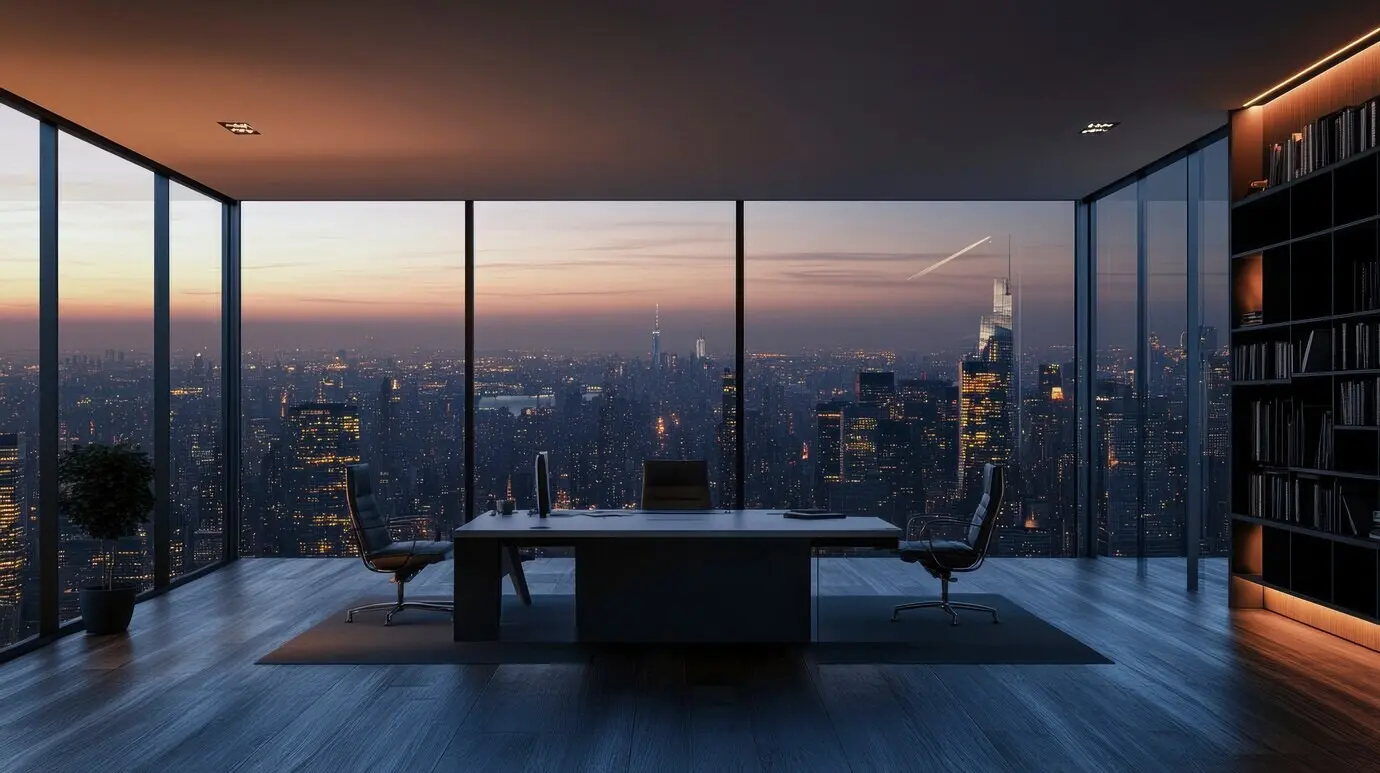 Modernes minimalistisches Büro